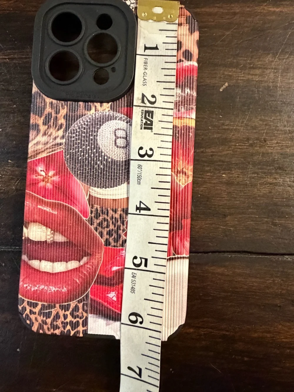 Red Floral & Leopard Graphic 15 pro max iPhone Case